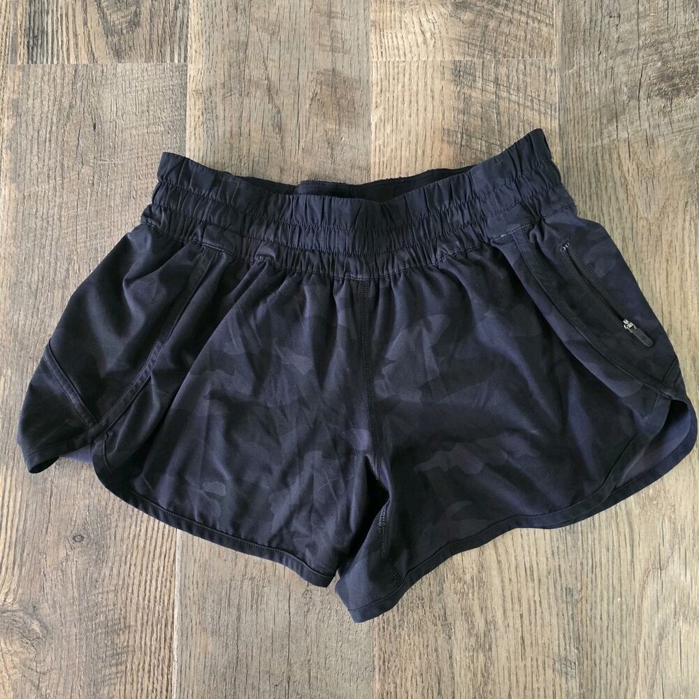 Lululemon Black Camo Print Athletic Shorts